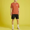 Converse para homem com logótipo arco-íris estampado, malha desportiva de manga curta, vermelho