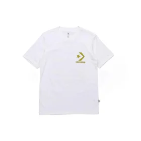 Converse para homem com logótipo estampado, casual, manga curta, branco Converse para homem com logótipo estampado, casual, manga curta, branco