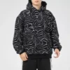 Converse para homem, estilo desportivo casual, pulôver com capuz forrado a velo e estampado Splash Ink