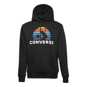 Converse Planet Set Po para homem, estilo desportivo casual, com estampado, em malha preta Converse Planet Set Po para homem, estilo desportivo casual, com estampado, em malha preta