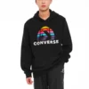 Converse Planet Set Po para homem, estilo desportivo casual, com estampado, em malha preta