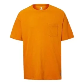 Converse Renew para homem, cor sólida, bolso largo, manga curta, amarelo Converse Renew para homem, cor sólida, bolso largo, manga curta, amarelo