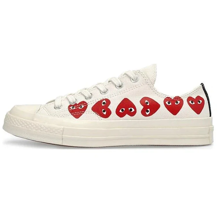 Converse x COMME des GARCONS PLAY Chuck 70 Low Multi Heart “Branco Vermelho” Converse x COMME des GARCONS PLAY Chuck 70 Low Multi Heart “Branco Vermelho”