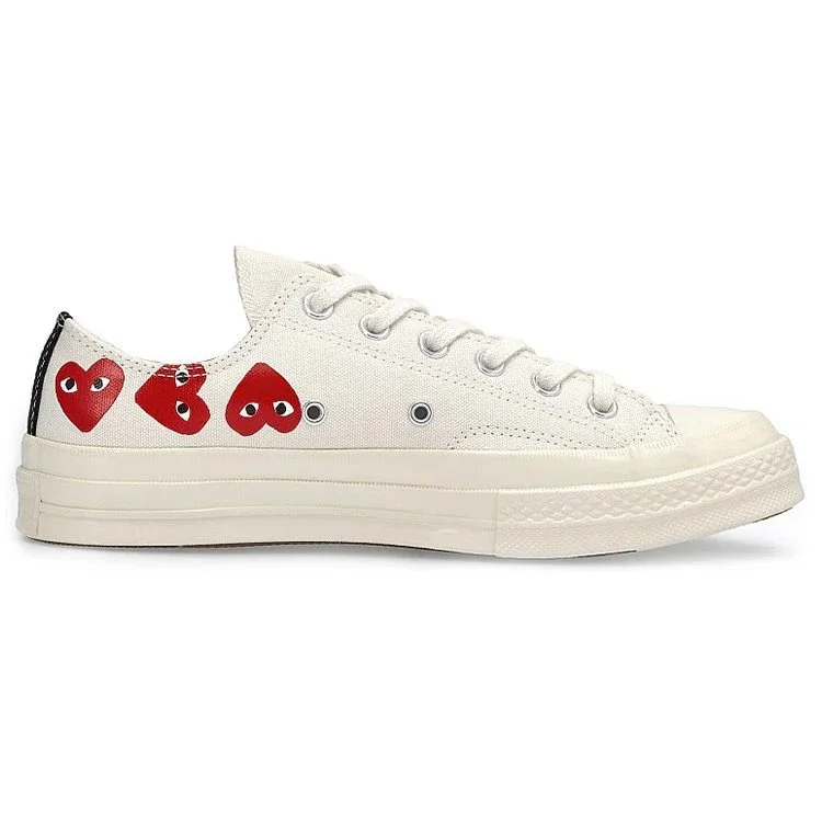 Converse x COMME des GARCONS PLAY Chuck 70 Low Multi Heart “Branco Vermelho” Converse x COMME des GARCONS PLAY Chuck 70 Low Multi Heart “Branco Vermelho”