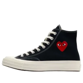 Converse x Comme des Garçons PLAY Chuck 70 Hi “Single Heart Black”