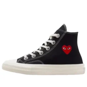 Converse x Comme des Garçons PLAY Chuck 70 Hi “Single Heart Black”