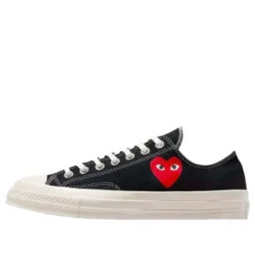 Converse x Comme des Garçons PLAY Chuck 70 Ox “Single Heart Black”
