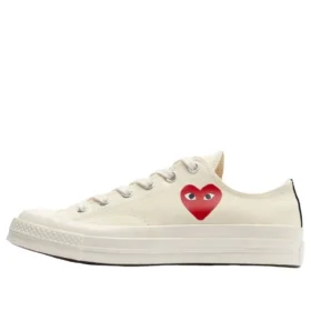Converse x Comme des Garçons PLAY Chuck 70 Ox “Single Heart Milk”