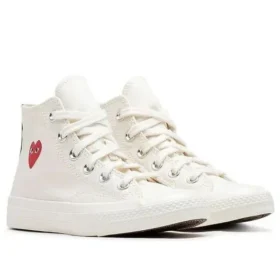 Converse x Comme des Garçons PLAY Single Heart Chuck 70 Hi “Milk”