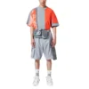 Converse x FCW Crossover para homem, cores contrastantes, manga curta, vermelho