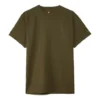 Converse x Kim Jones para homem, camisola desportiva de manga curta com gola redonda, cor sólida, com etiqueta pequena, verde azeitona