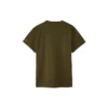 Converse x Kim Jones para homem, camisola desportiva de manga curta com gola redonda, cor sólida, com etiqueta pequena, verde azeitona
