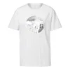 Estampado Casual Manga Curta Gola Redonda Branco