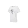 Estampado Casual Manga Curta Gola Redonda Branco