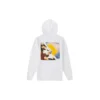 Estampado com letras, estilo casual para casal, branco