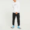 Estampado com letras, estilo casual para casal, branco