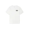 Estampado de letras de desenhos animados, desportivo, manga curta, branco