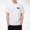 Estampado de letras de desenhos animados, desportivo, manga curta, branco