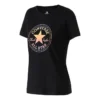 Estampado Desportivo Manga Curta Preto