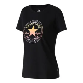 Estampado Desportivo Manga Curta Preto