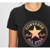 Estampado Desportivo Manga Curta Preto
