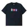 Fotos Camiseta de manga curta com apliques Unissexo Preto