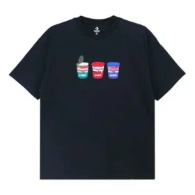 Fotos Camiseta de manga curta com apliques Unissexo Preto