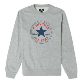 Go-To Chuck Taylor All Star Patch Camisola de Lã de Corte Padrão Tamanhos Asiáticos “Cinza”