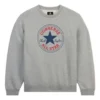 Go-To Chuck Taylor All Star Patch Standard-Fit Fleece Crew Sweatshirt Tamanhos asiáticos “Cinza Vintage Mesclado”