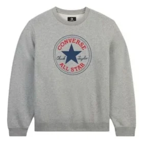 Go-To Chuck Taylor All Star Patch Standard-Fit Fleece Crew Sweatshirt Tamanhos asiáticos “Cinza Vintage Mesclado” Go-To Chuck Taylor All Star Patch Standard-Fit Fleece Crew Sweatshirt Tamanhos asiáticos “Cinza Vintage Mesclado”