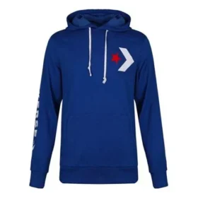 Hoodie com logótipo grande em forma de estrela e padrão em ziguezague Tamanhos asiáticos “Azul” Hoodie com logótipo grande em forma de estrela e padrão em ziguezague Tamanhos asiáticos “Azul”