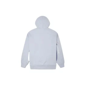 Hoodie largo com forro polar e blocos de cor Azul claro