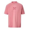 Jack Purcell Bordado Desportivo Gola Redonda Manga Curta Estilo Casal Rosa