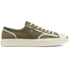 Jack Purcell em couro com forro de pele sintética “Green White”