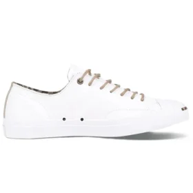 Jack Purcell Sapatilhas baixas antiderrapantes e resistentes ao desgaste para skate e uso casual Unissexo Branco