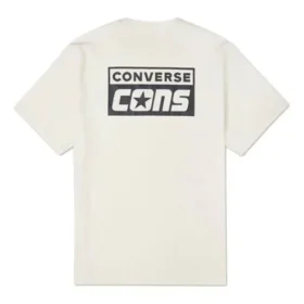Logótipo Alphabet Estampado Retro Casual Manga Curta Amarelo Creme