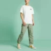 Logótipo Alphabet Estampado Retro Casual Manga Curta Amarelo Creme