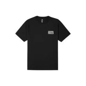 Logótipo Alphabet Estampado Retro Casual Manga Curta Preto