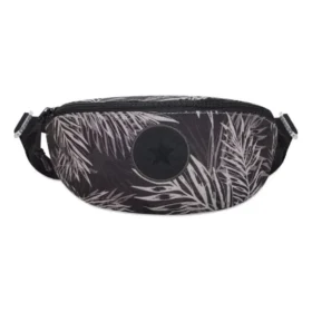 Mochila tipo sling com estampado “Preto Cinza”