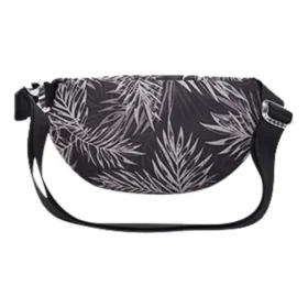 Mochila tipo sling com estampado “Preto Cinza”
