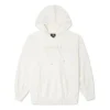 Moletom com capuz de malha solta Branco cremoso