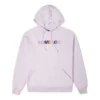 Moletom com capuz em malha bordado com letras em cores contrastantes Roxo