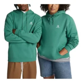 Moletom com capuz em malha polar com padrão Chevron e estrela bordada, corte padrão, tamanhos asiáticos “Verde” Moletom com capuz em malha polar com padrão Chevron e estrela bordada, corte padrão, tamanhos asiáticos “Verde”