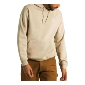 Moletom com capuz Go-To com estrela bordada e padrão chevron, corte padrão, tamanhos asiáticos “Beige” Moletom com capuz Go-To com estrela bordada e padrão chevron, corte padrão, tamanhos asiáticos “Beige”