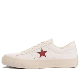 One Star J EB LEATHER “Branco Vermelho Carmesim”