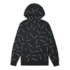 Padrão Love Full Print Desportivo Estilo Casal Preto