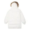 Parka longa de penas Tamanhos asiáticos “Branco”