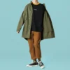 Parka utilitária Tamanhos asiáticos “Verde militar”