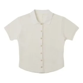 Polo com bordado de letras em degradê Tamanhos asiáticos “Branco”