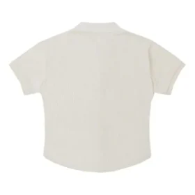 Polo com bordado de letras em degradê Tamanhos asiáticos “Branco”